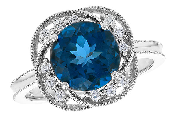 E301-76346: LDS RG 2.90 LONDON BLUE TOPAZ 3.05 TGW (9MM LBT)