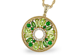 E302-68128: NECKLACE 1.47 SEMI-PREC (PER & GR.GT) 1.52 TGW