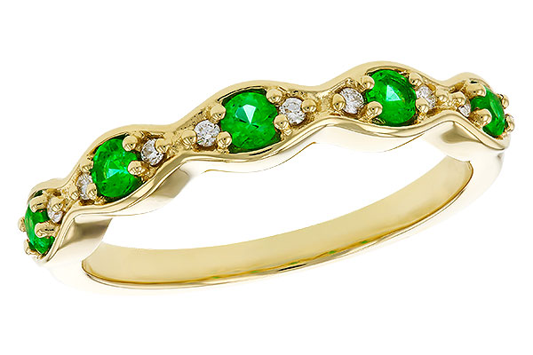 E302-72646: LDS WED RG .21 TW EMERALD .27 TGW