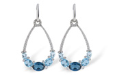 F216-30855: EARR 3.75 BLUE TOPAZ 4.17 TGW