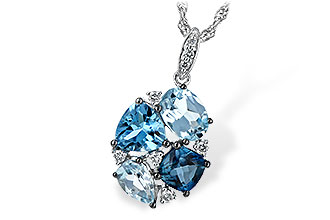 F217-19910: NECK 2.60 BLUE TOPAZ 2.70 TGW