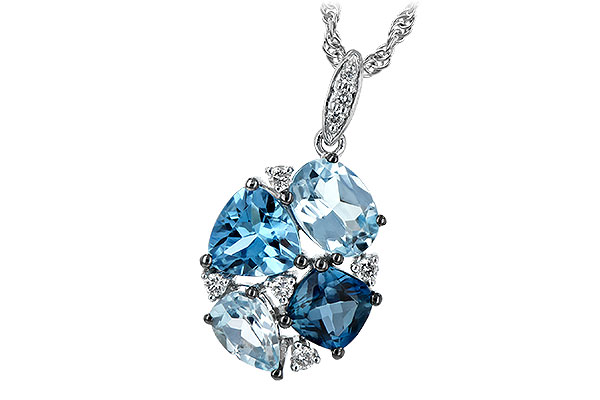 F217-19910: NECK 2.60 BLUE TOPAZ 2.70 TGW