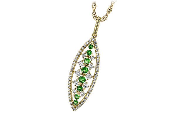 F218-09946: NECK .24 GREEN GARNET .55 TGW