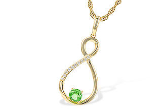 F218-17237: NECK .25 GREEN GARNET .30 TGW