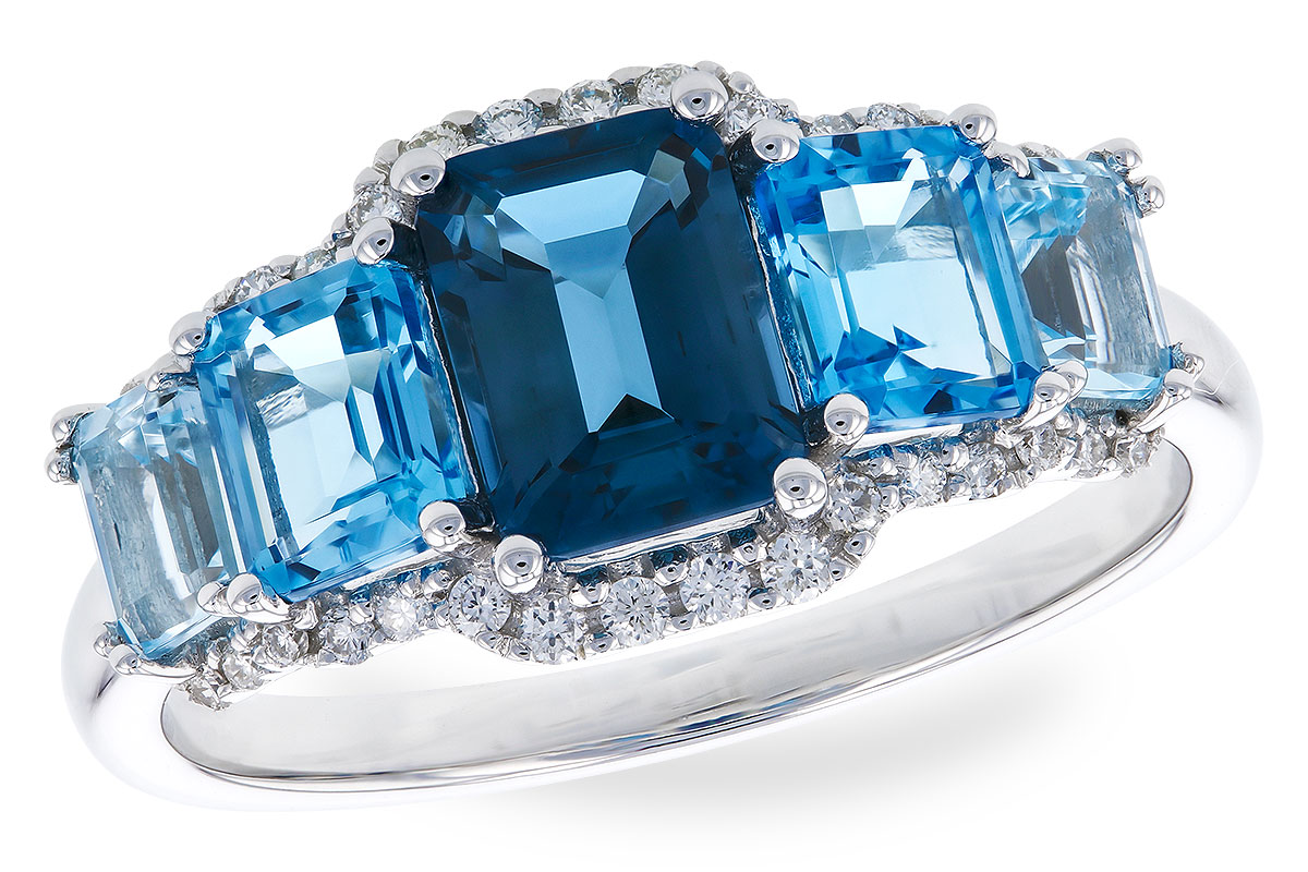 F301-76346: LDS RG 2.15 TW BLUE TOPAZ 2.30 TGW