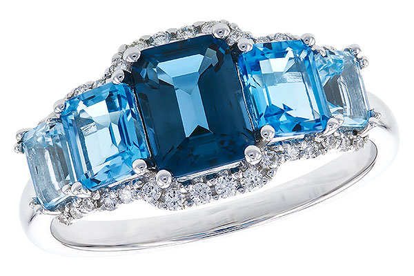 F301-76346: LDS RG 2.15 TW BLUE TOPAZ 2.30 TGW