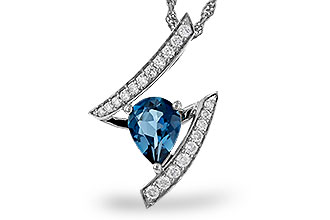 F302-65392: NECK 1.04 LONDON BLUE TOPAZ 1.23 TGW (8x6MM)