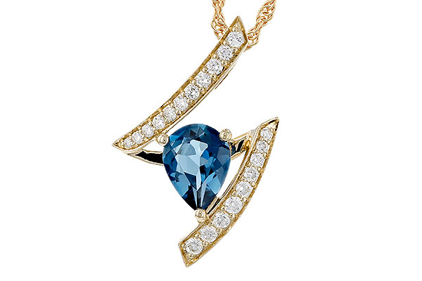 F302-65392: NECK 1.04 LONDON BLUE TOPAZ 1.23 TGW (8x6MM)