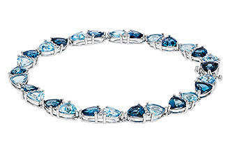 F302-66328: BRACELET 12.20 BLUE TOPAZ 12.50 TGW (7")