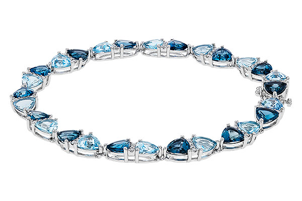 F302-66328: BRACELET 12.20 BLUE TOPAZ 12.50 TGW (7")