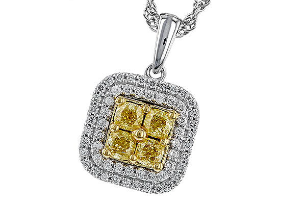 F302-68119: NECK .52 FANCY YELLOW DIAMONDS .72 TW