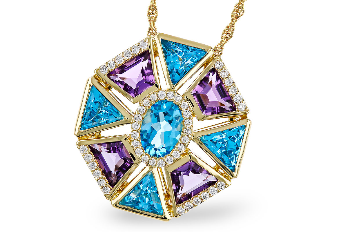 F302-68128: NECKLACE 4.47 SEMI-PREC (BT & AMY) 4.65 TGW