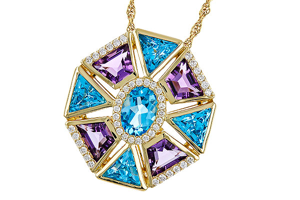 F302-68128: NECKLACE 4.47 SEMI-PREC (BT & AMY) 4.65 TGW