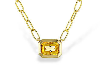 F302-69974: NECKLACE .86 CITRINE (18")