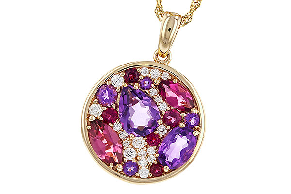F302-70901: NECK 1.83 TW SEMI-PRECIOUS (P.TOUR, AMY) 2.00 TGW
