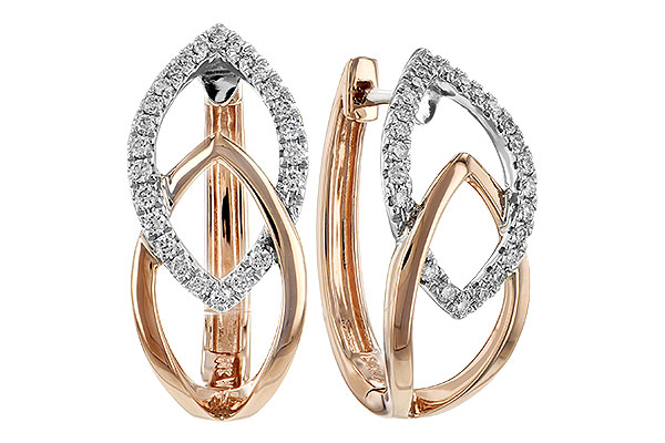 G217-26346: EARRING .25 TW (ROSE & WG)