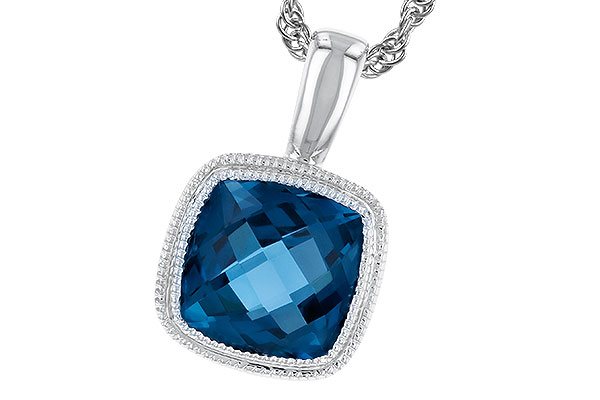 G301-78092: NECKLACE 1.10 CT LONDON BLUE TOPAZ