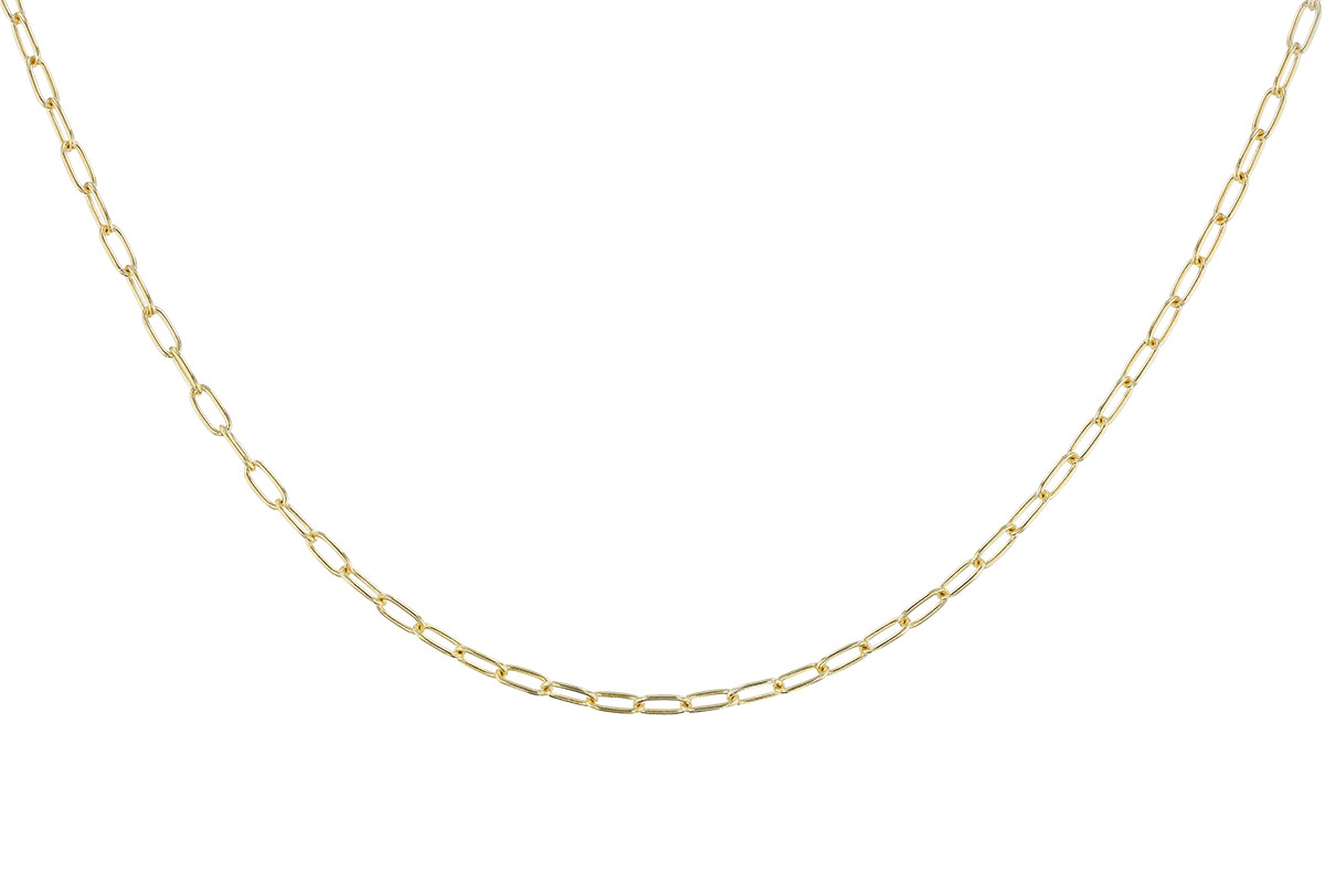 G301-79046: PAPERCLIP SM (20IN, 2.40MM, 14KT, LOBSTER CLASP)