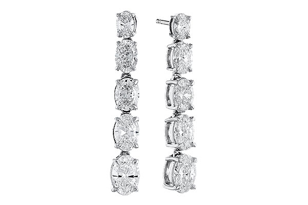 G301-79928: EARRINGS 1.90 TW OVAL DIAMONDS
