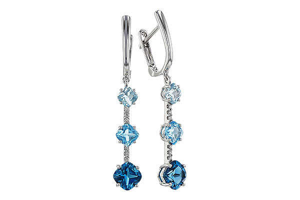G302-65428: EARRINGS 2.41 TW BLUE TOPAZ 2.45 TGW