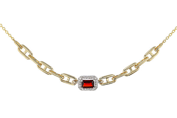 G302-66301: NECK .63 GARNET .75 TGW (6x4MM E.C. GAR / 18")