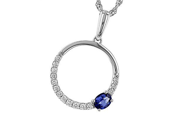 G302-67192: NECKLACE .28 SAPPHIRE .43 TGW