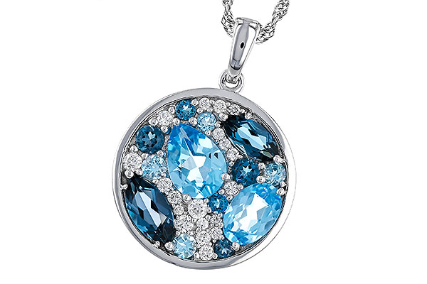 G302-68119: NECKLACE 2.31 TW BLUE TOPAZ 2.48 TGW