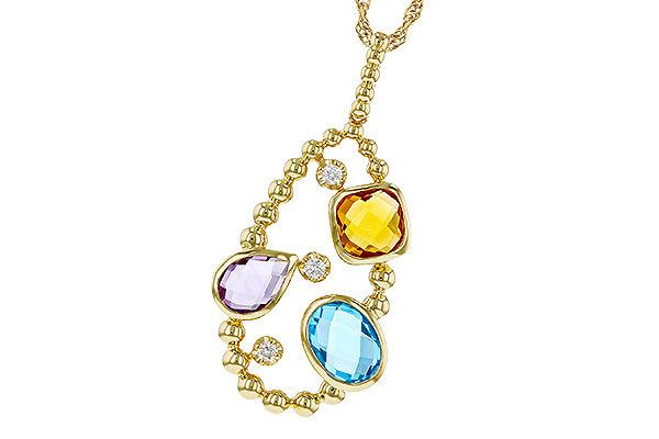 G302-68128: NECKLACE 3.04 TW SEMI-PREC 3.14 TGW (BT,AMY,CIT)