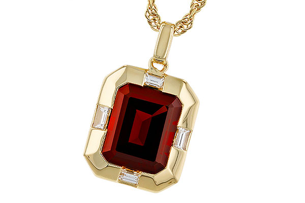 G302-68146: NECKLACE 3.65 GARNET 3.82 TGW (10x8MM GAR)