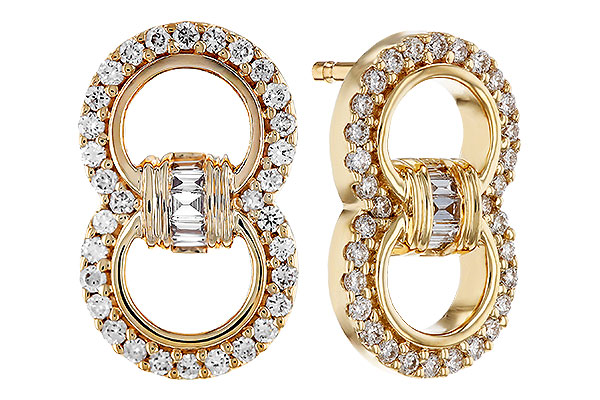 G303-55364: EARRINGS .05 TW BAGS .28 TW