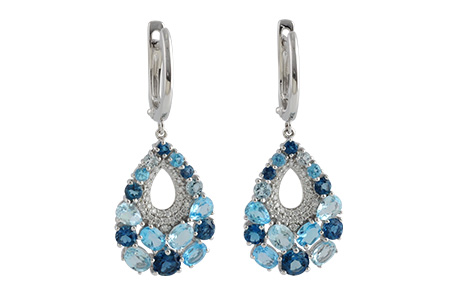 H215-44519: EARR 4.01 BLUE TOPAZ 4.24 TGW