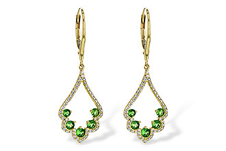 H218-09946: EARR .64 GREEN GARNET .98 TGW