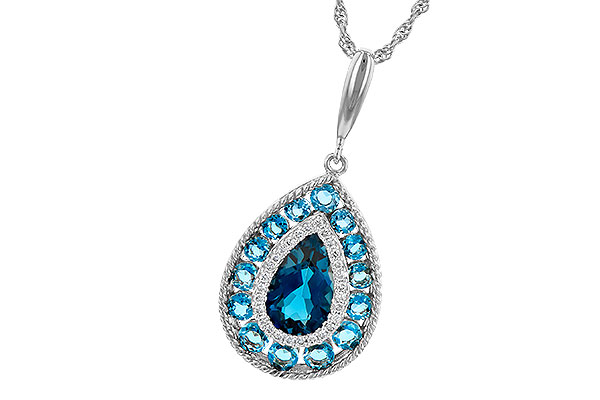 H218-13610: NECK 2.55 TW BLUE TOPAZ 2.65 TGW