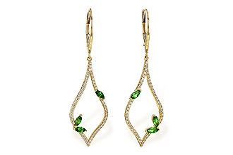H218-15437: EARR .42 GREEN GARNET .77 TGW