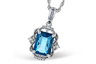 H300-85392: NECK 1.68 LONDON BLUE TOPAZ 1.73 TGW (8x6MM LBT)