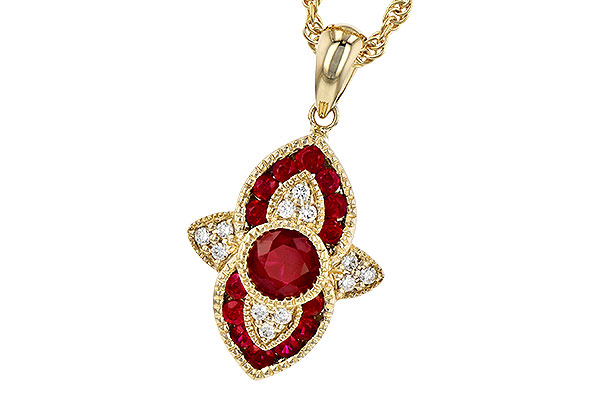 H300-85437: NECK .63 TW RUBY .70 TGW