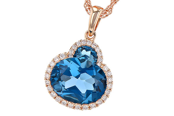 H300-89073: NECK 2.86 LONDON BLUE TOPAZ 3.00 TGW (10X8 OVAL)