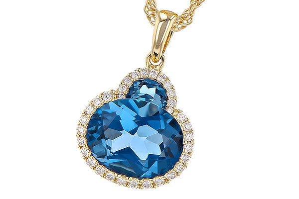 H300-89073: NECK 2.86 LONDON BLUE TOPAZ 3.00 TGW (10X8 OVAL)