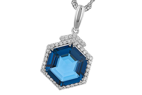 H301-77237: NECK 3.94 TW LONDON BLUE TOPAZ 4.12 TGW