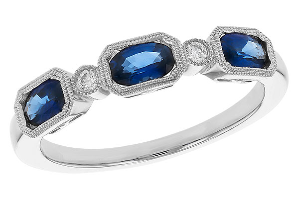 H302-66319: LDS WED RG .72 SAPPHIRE .77 TGW (4x3MM SAPP)