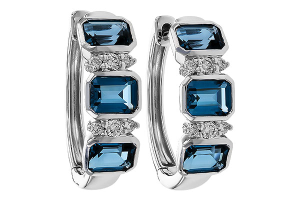 H302-66337: EARRINGS 1.37 TW LONDON BLUE TOPAZ 1.48 TGW