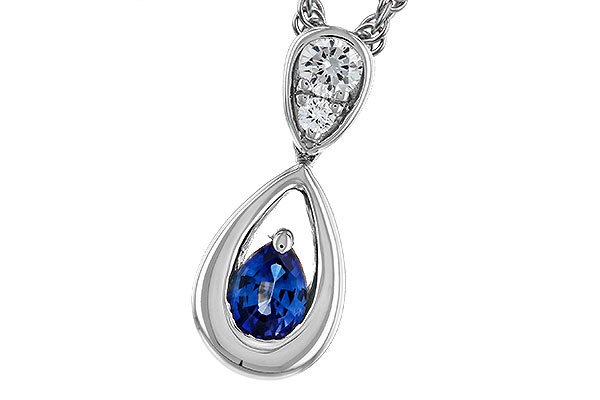 H302-67228: NECKLACE .21 SAPPHIRE .27 TGW (4x3 SAPP)