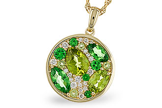 H302-68110: NECK 2.20 TW SEMI-PRECIOUS (TSAV, PER) 2.37 TGW