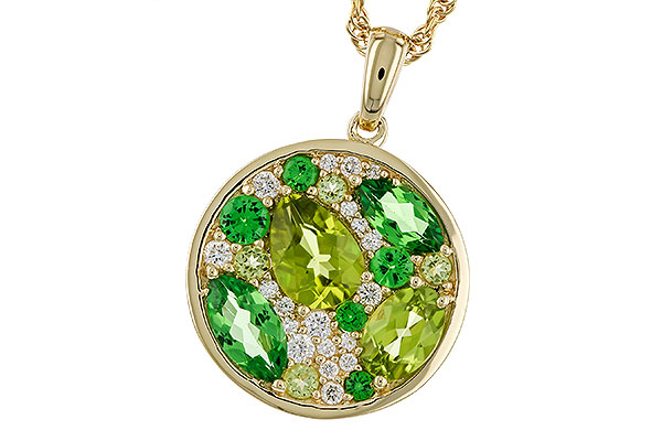 H302-68110: NECK 2.20 TW SEMI-PRECIOUS (TSAV, PER) 2.37 TGW