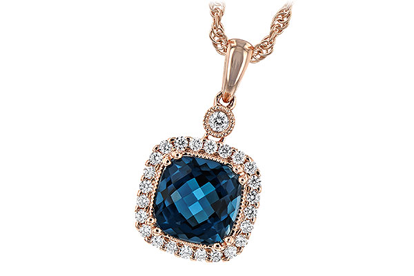 K217-19910: NECK 1.63 LONDON BLUE TOPAZ 1.80 TGW (7MM LBT)