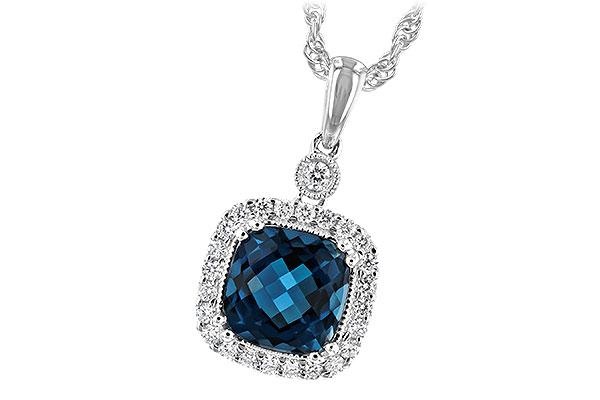 K217-19910: NECK 1.63 LONDON BLUE TOPAZ 1.80 TGW (7MM LBT)