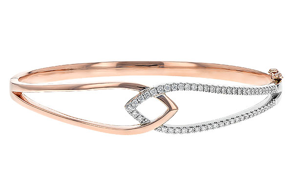 K217-26346: BANGLE BRACELET .50 TW (ROSE & WG)