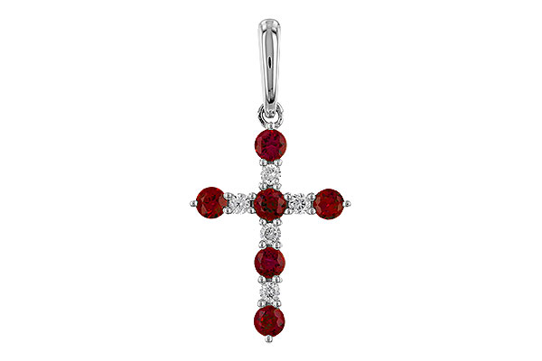 K302-66328: PENDANT .34 TW RUBY .42 TGW
