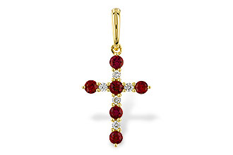 K302-66328: PENDANT .34 TW RUBY .42 TGW