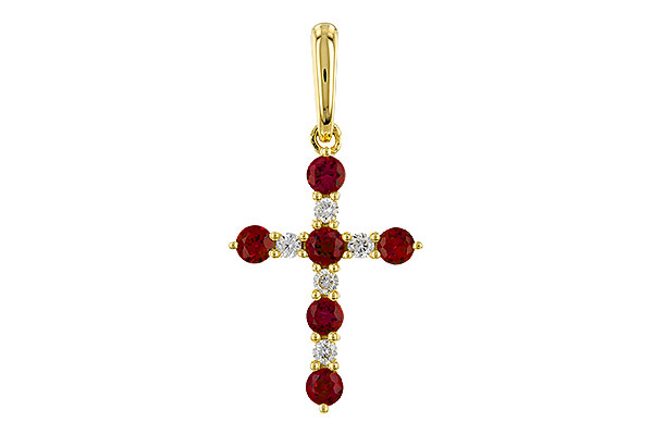 K302-66328: PENDANT .34 TW RUBY .42 TGW